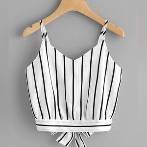 SheIn black and white crop top